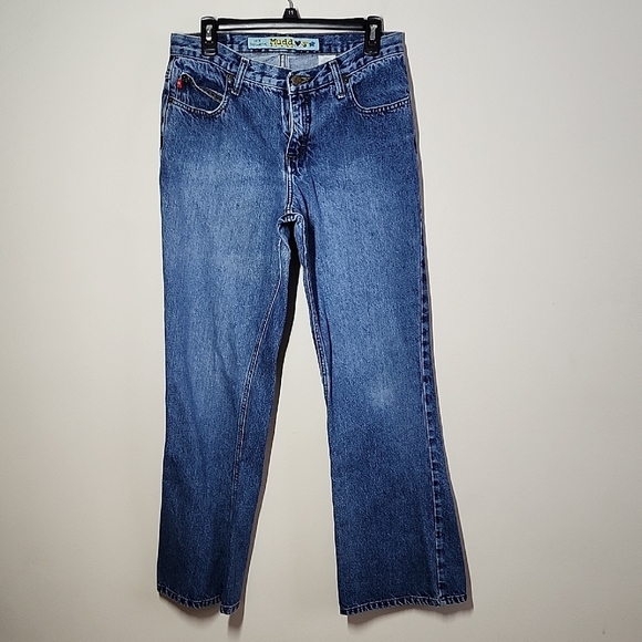 Mudd Y2K Women's Blue Jeans 100 Percent Cotton Size 13 Midrise - Picture 1 of 6